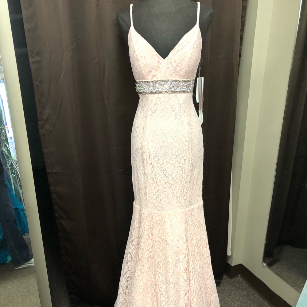Pink & Nude Mermaid Formal Gown by Sequin Hearts Size 11